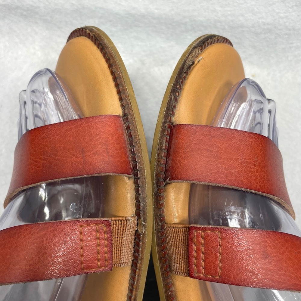 Cynthia Rowley Strappy Slingback Sandals Womens 6.5 Cognac Brown Leather - Picture 2 of 10
